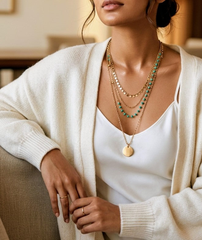 LUMI Azure Layers Necklace