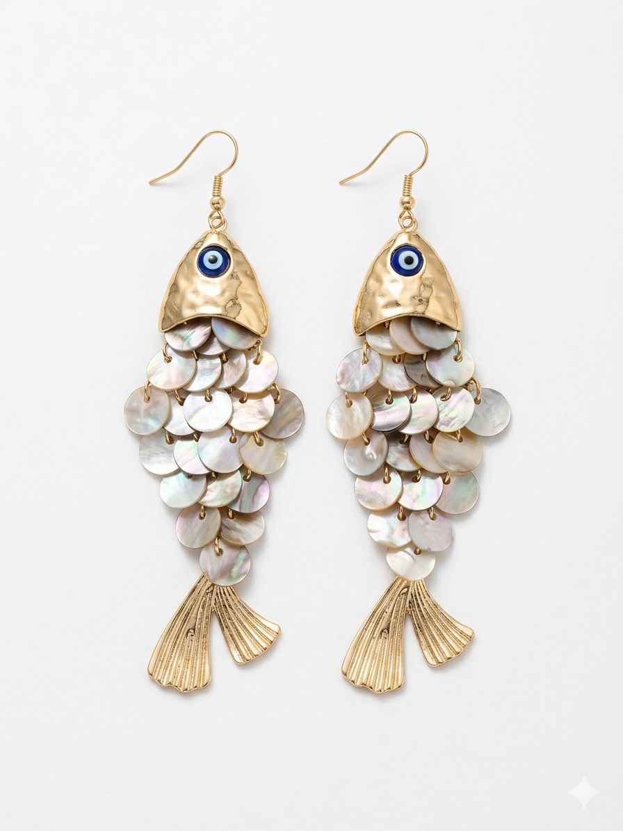 LUMI Nazar Fish Earrings