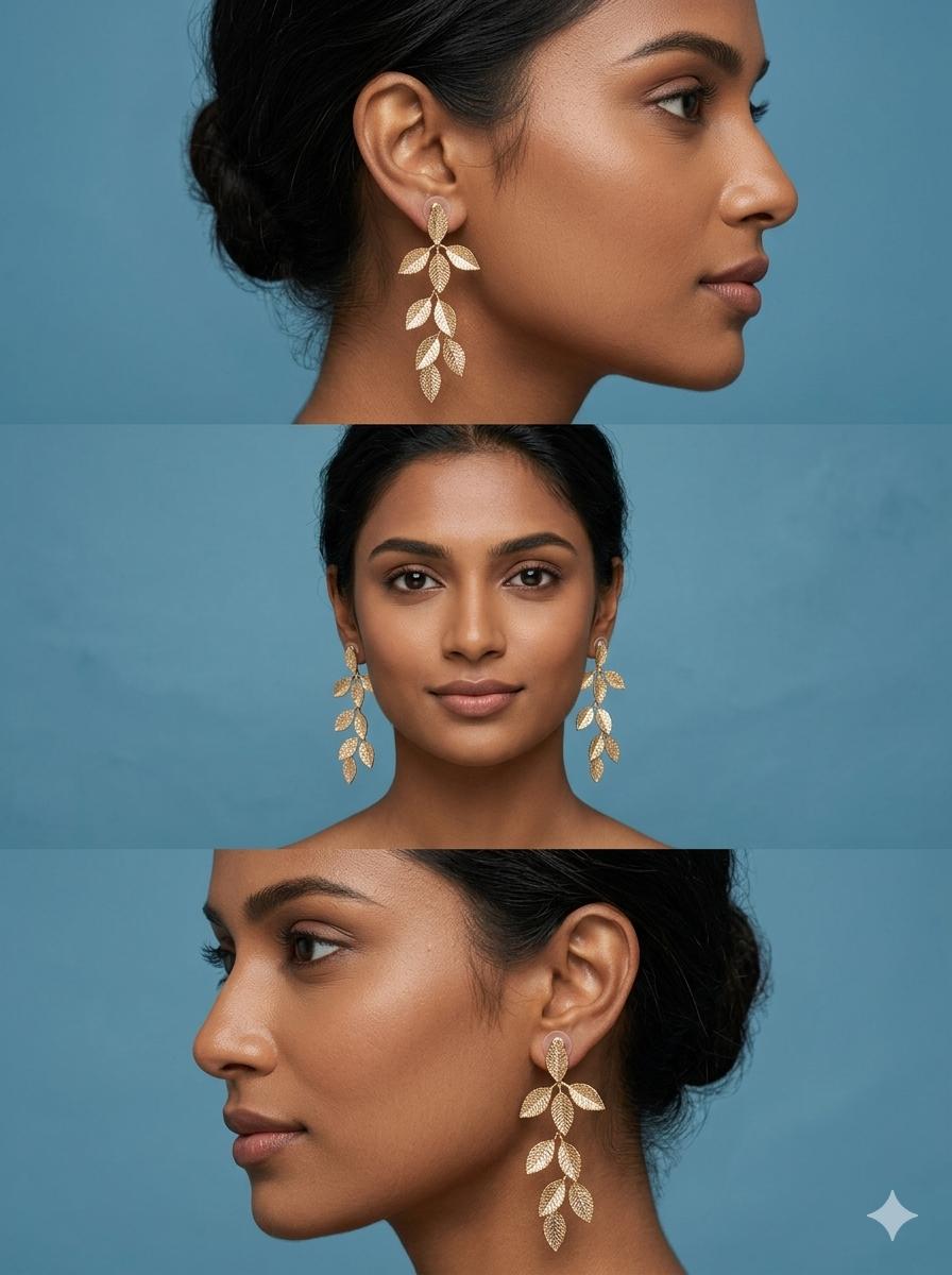 LUMI Aarna Leaf Earrings
