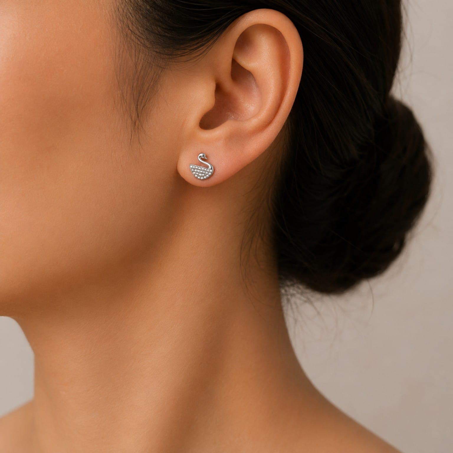 Nano Swan Grace Studs