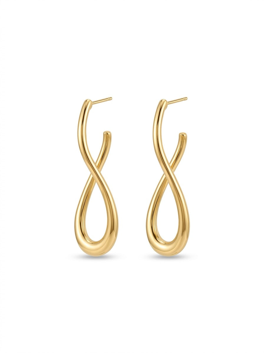 Golden Infinity Hoops