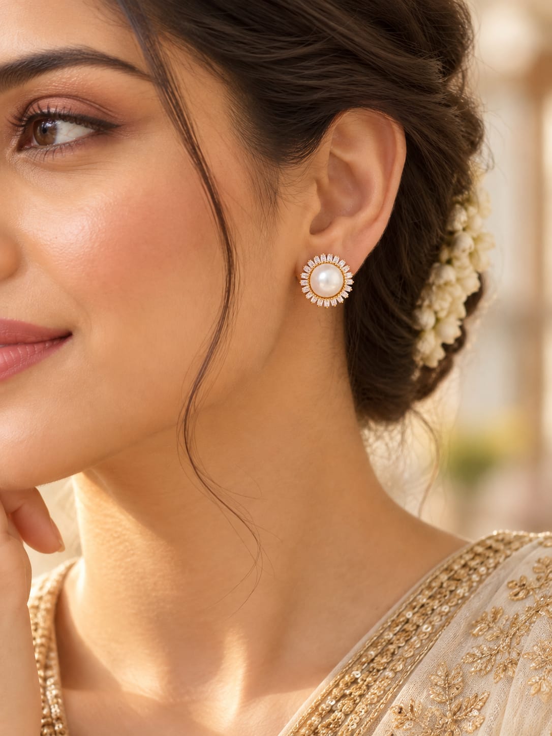 LUMI Pearl Crystal Studs