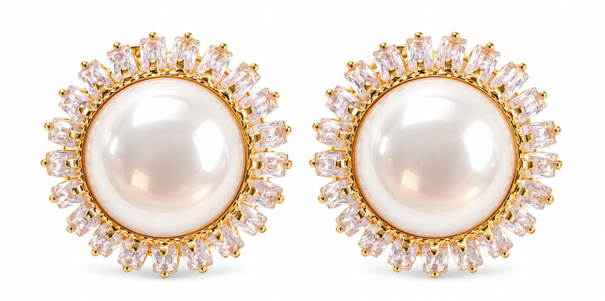 LUMI Pearl Crystal Studs