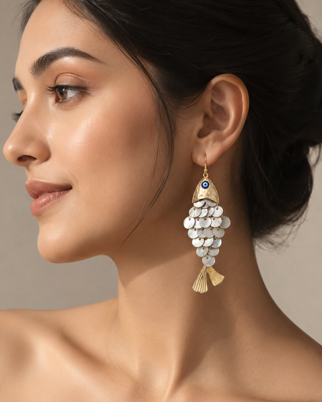 LUMI Nazar Fish Earrings