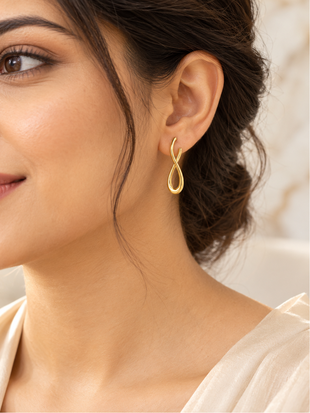 Golden Infinity Hoops