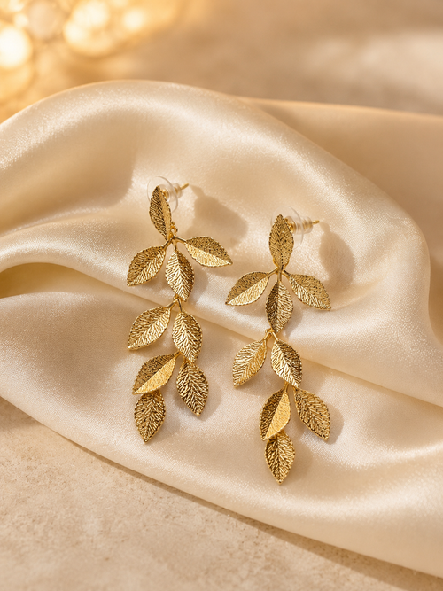 LUMI Aarna Leaf Earrings