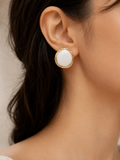 LUMI Aurora White Stone Stud